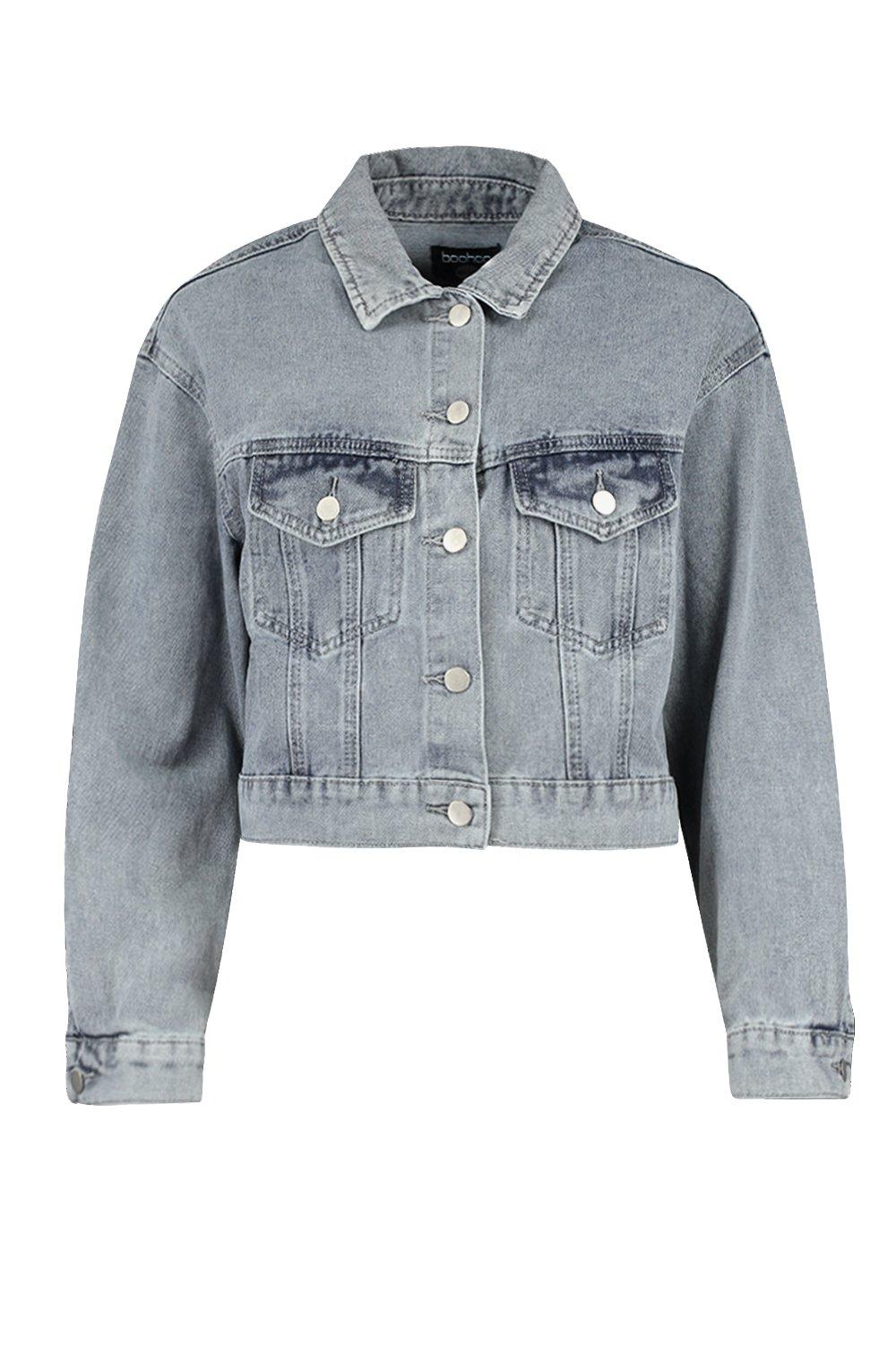 Vintage Wash Boxy Denim Jacket
